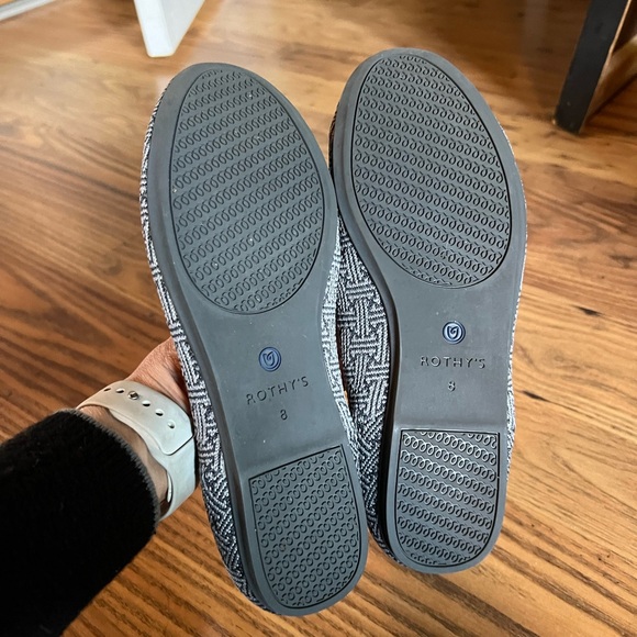 Rothy's Loafers in "Charcoal Grid," grey/gray pattern, EUC, size 8 - Picture 5 of 11